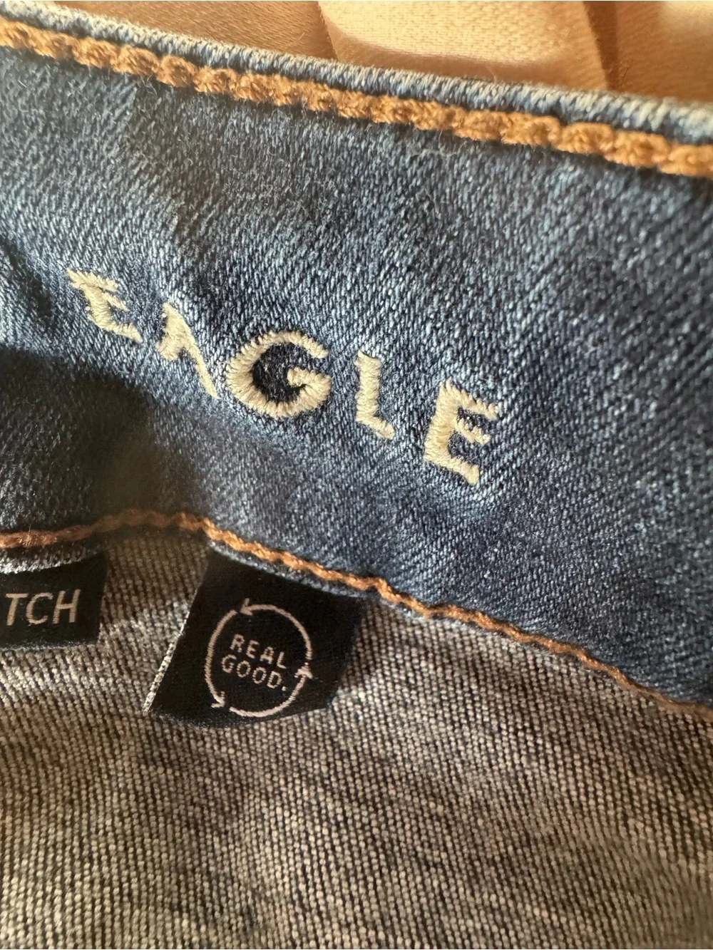 American Eagle Dark Blue Women's Low Rise Kick Boot Stretch Flare Jeans